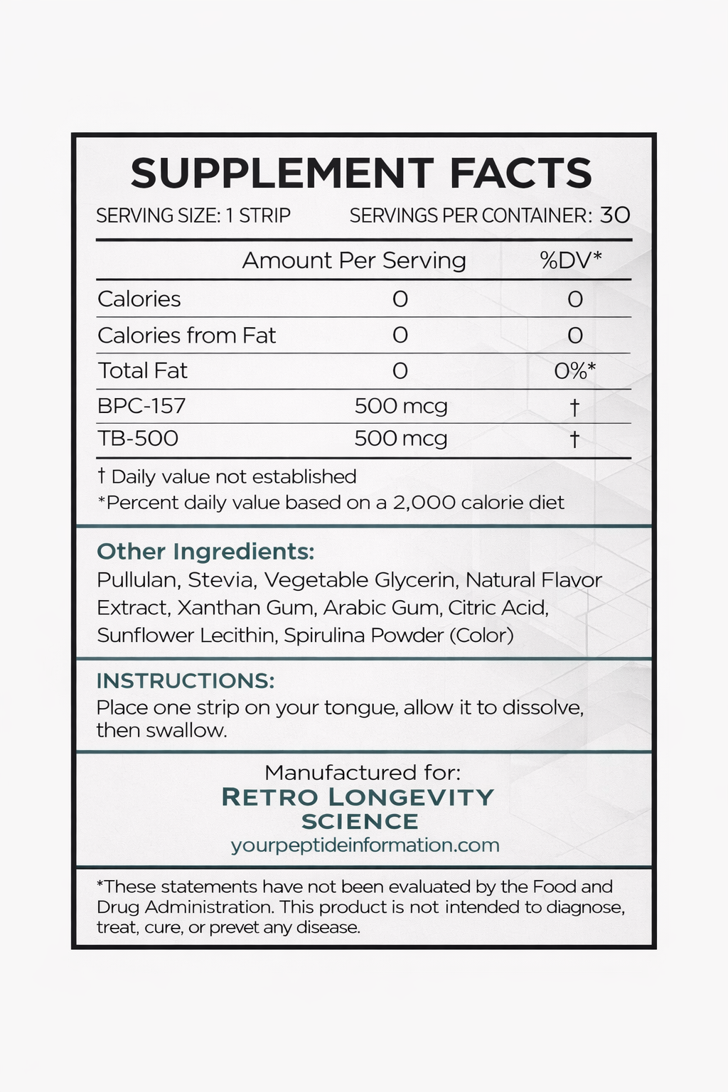 BPC-157 & TB-500 Dissolvable Strips – Strawberry Watermelon (30 Count)