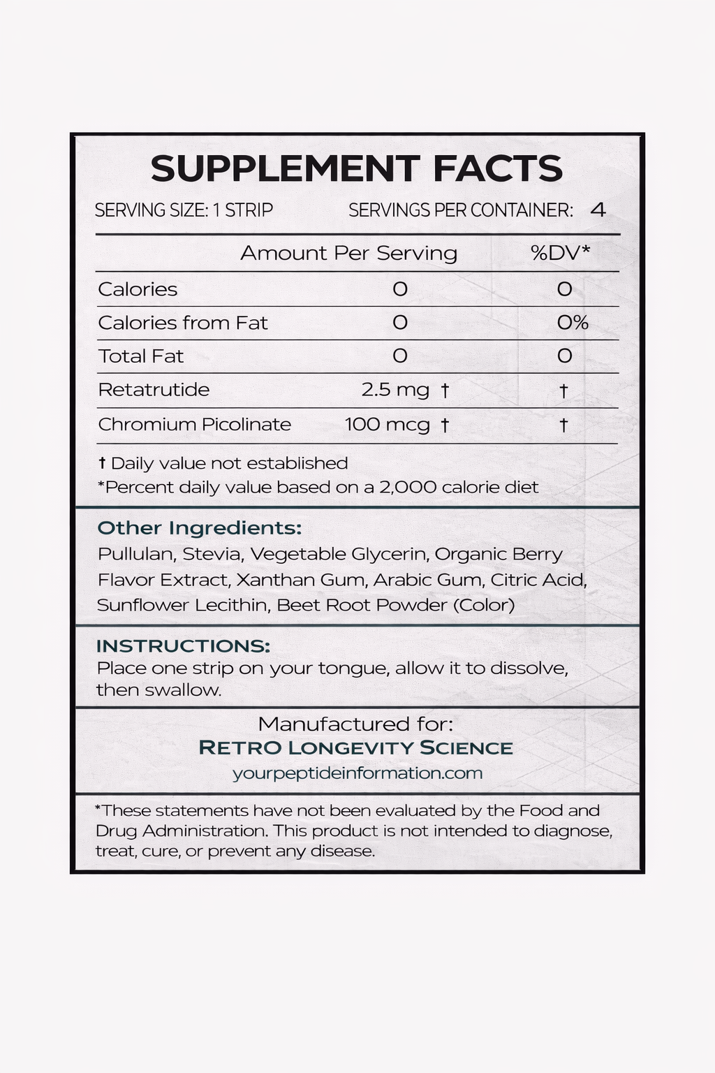 MetaLean+ G3 Dissolvable Strips – Citrus (4 Count)