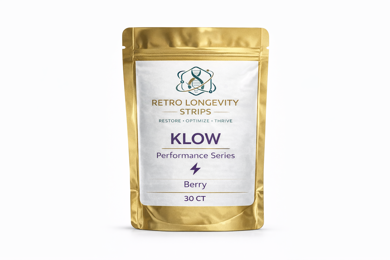 KLOW Dissolvable Strips – Berry (30 Count)