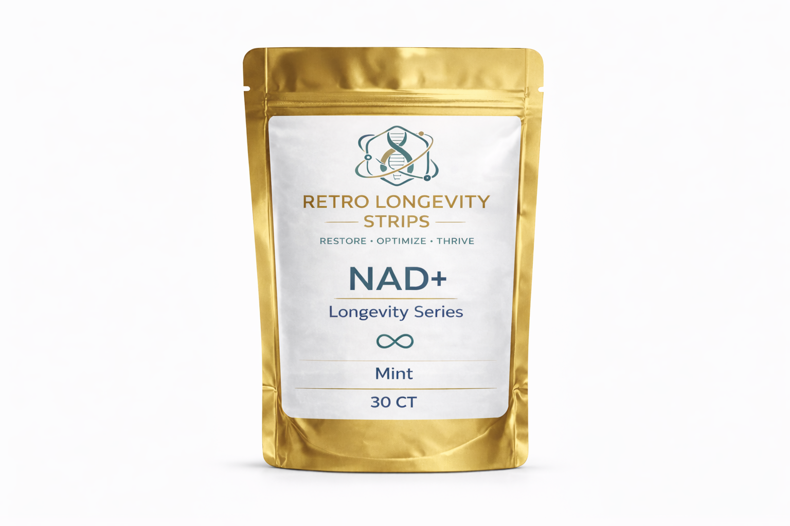 NAD+ RECHARGE Dissolvable Strips - Mint (30 Count)